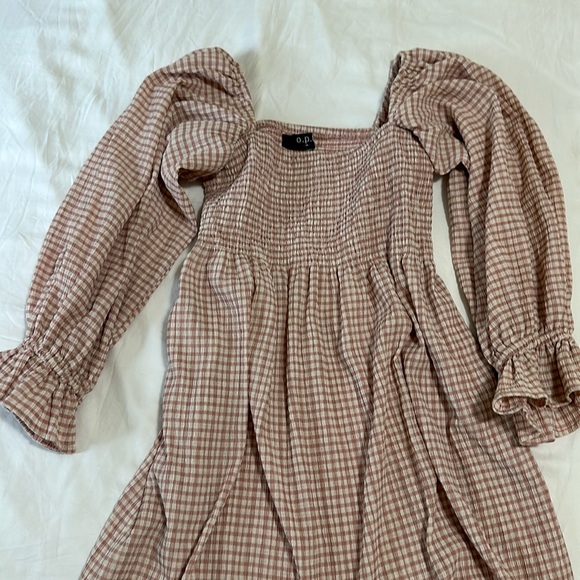 OPT Gingham Long Sleeve Dress - Picture 7 of 9